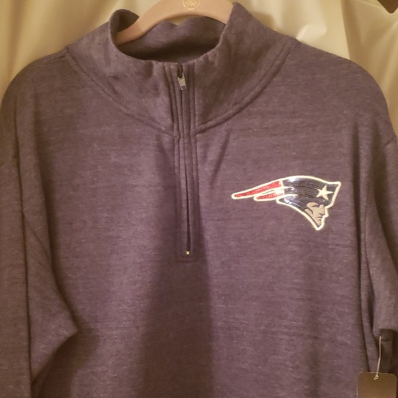 NE PATRIOTS Women's Half Zip Pullover with Sequins - Picture 2 of 8